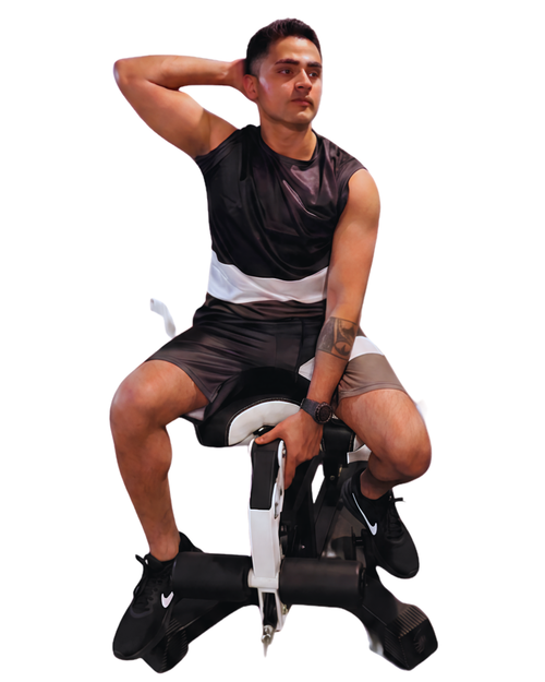 Men's Black and Olive Color-Block T-Shirt and Shorts Set